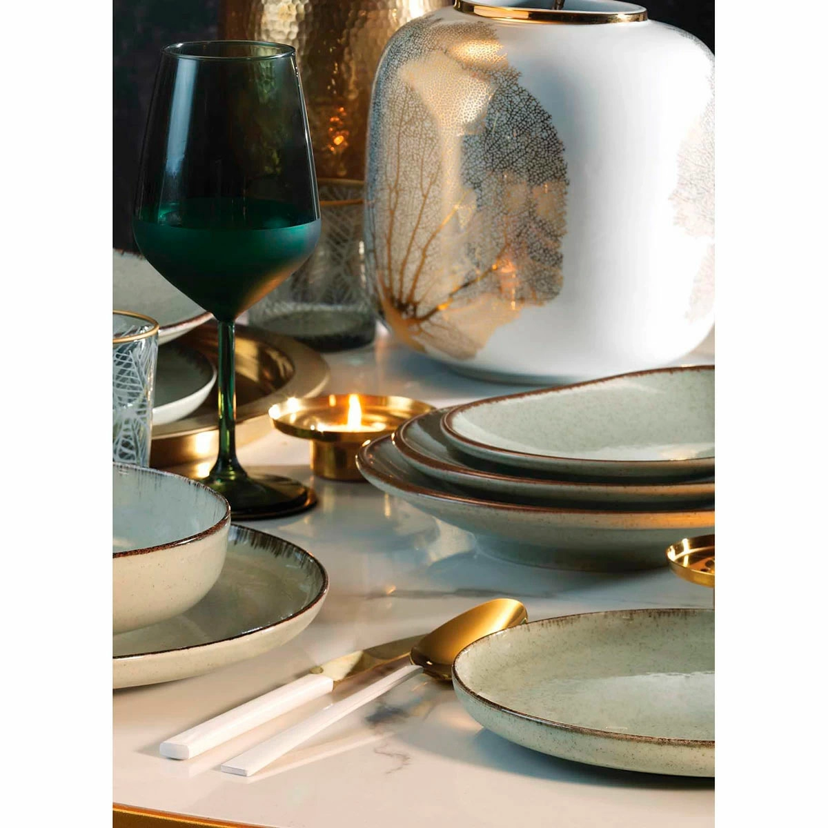 Блюдце Kutahya Pearl Lima 12см, синий фото 2