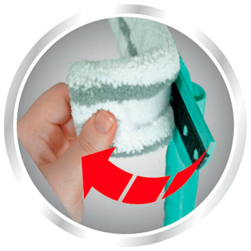 4 Щётка для мытья окон с губкой и телескопической ручкой Leifheit Basic Wet & Dry (90-150см) фото 3