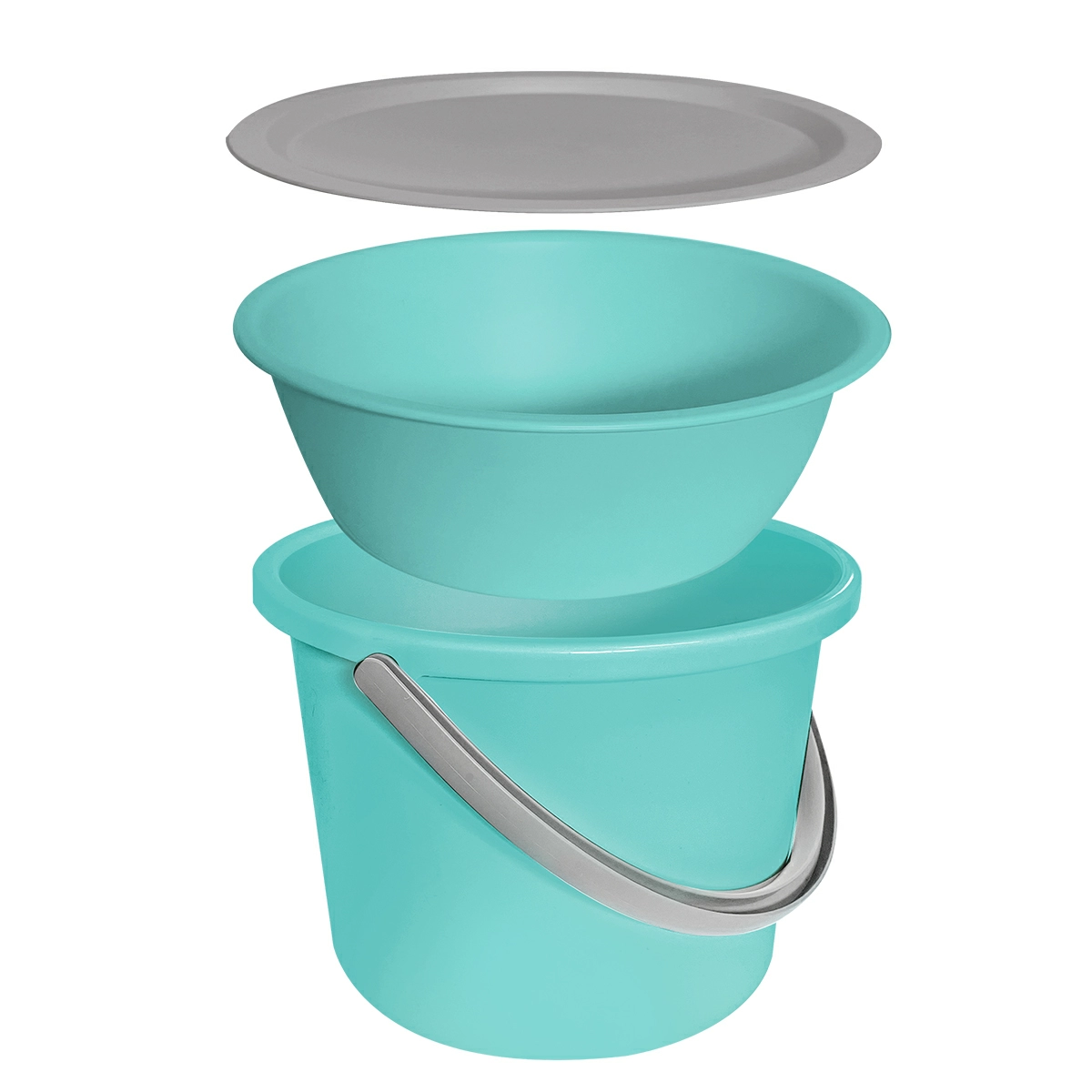 2 Набор Hausmann Peak: ведро 10л, таз 4л, крышка фото 3