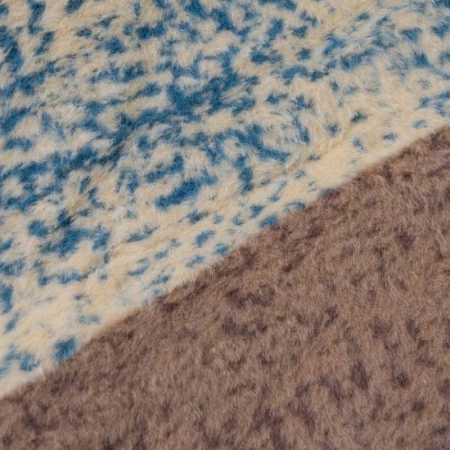 4 Плед 200x220см Pappel Cotton, голубой с бежевым фото 3